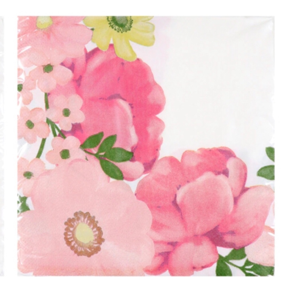 Spring Fling Pink Large Floral 2-ply Luncheon Napkin, 18 ct